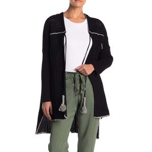 UGG Long Cardigan Sweater Wool Knit Black XS S